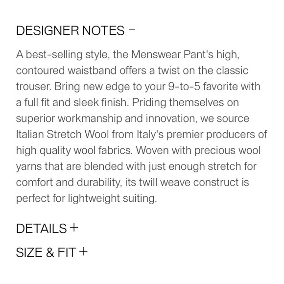 LAFAYETTE 148 NEW YORK Italian Stretch Wool pant - Picture 14 of 14